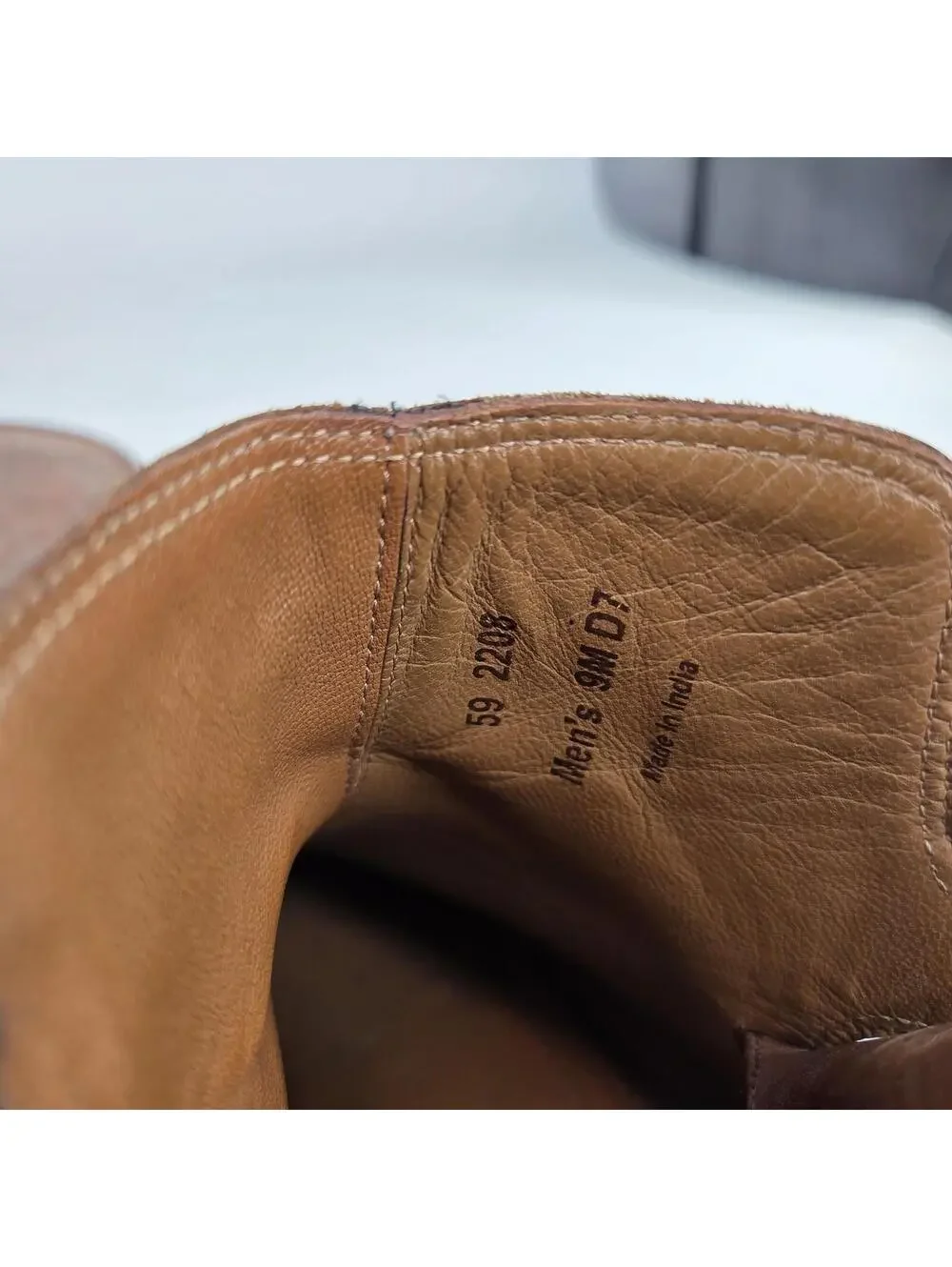 Johnston & Murphy leather Jodhpur boots US 9 M brown cognac side Zip Ankle Boot